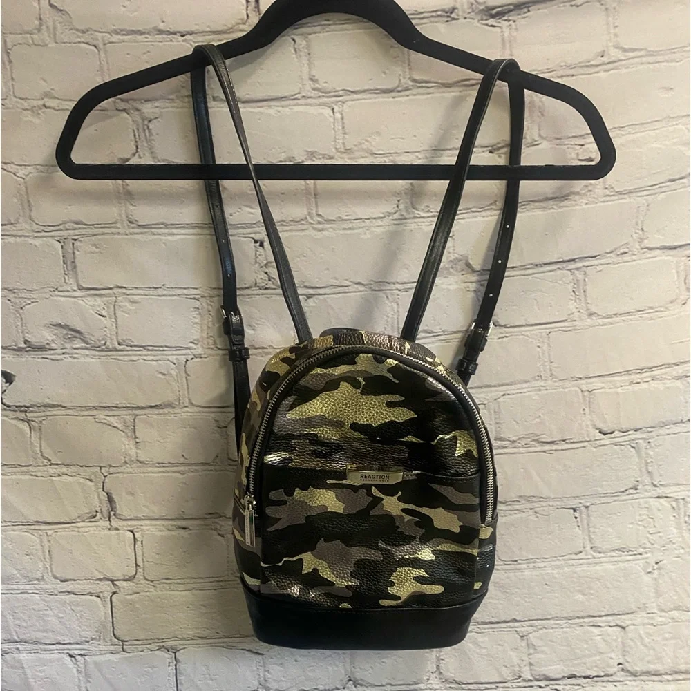 Kenneth Cole Reaction Women’s Trooper Faux Leather Metallic Camo Mini Backpack